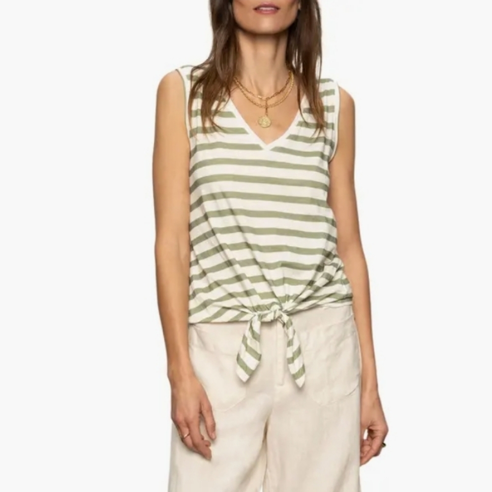 Sanctuary Cotton Blend Tank In Sage Muslin M EUC